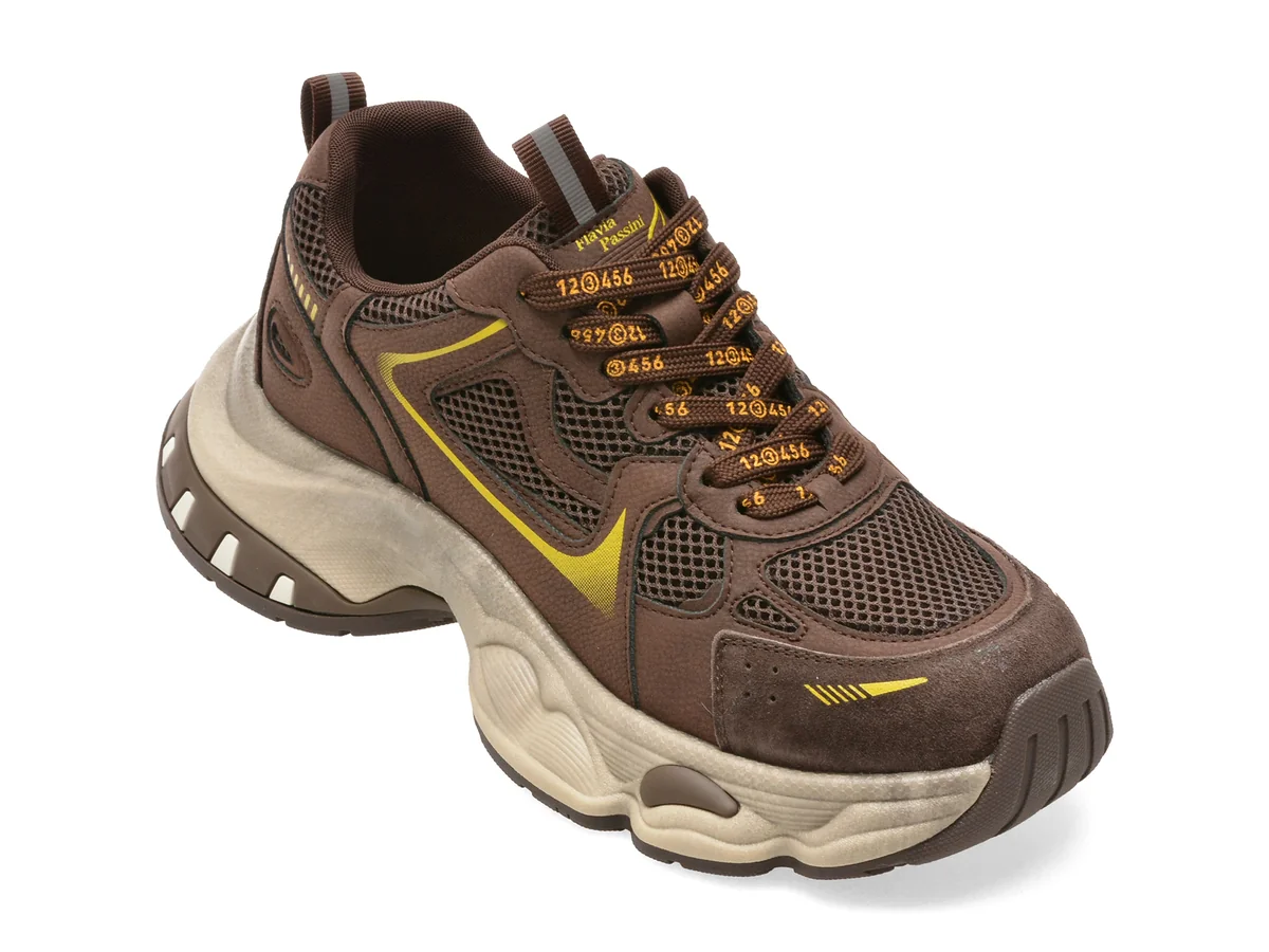 Pantofi sport FLAVIA PASSINI maro, 8880, din piele ecologica