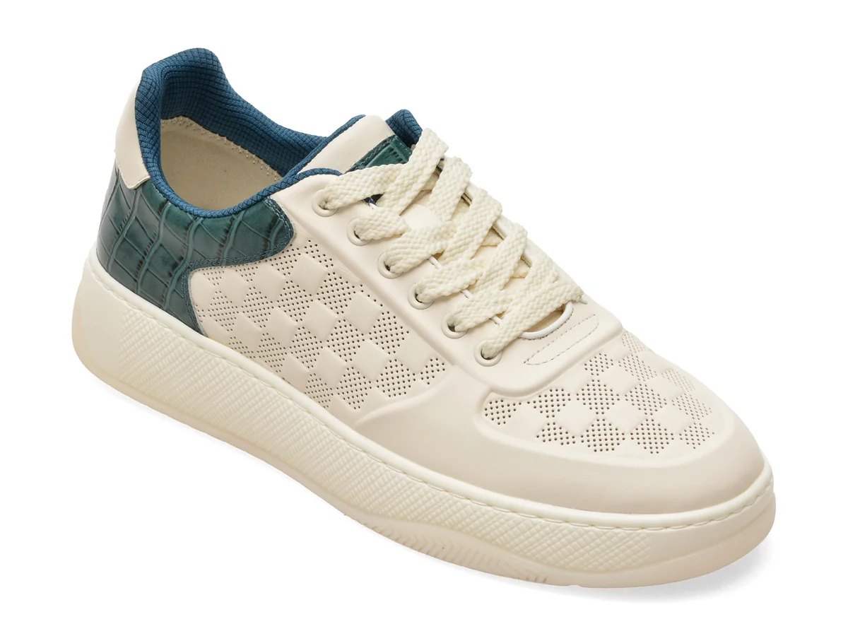 Pantofi sport EPICA albi, 5260, din piele naturala