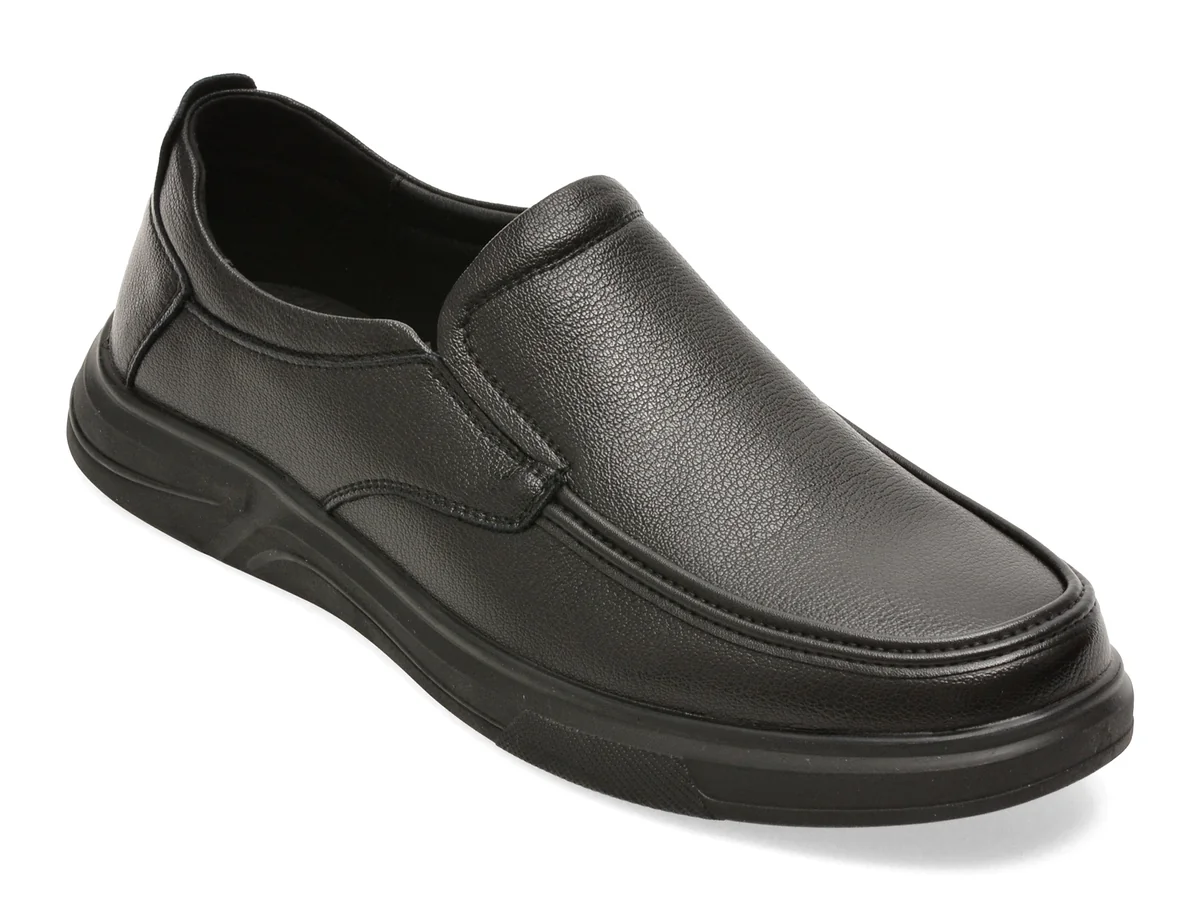 Mocasini BITE THE BULLET negri, T89632, din piele naturala