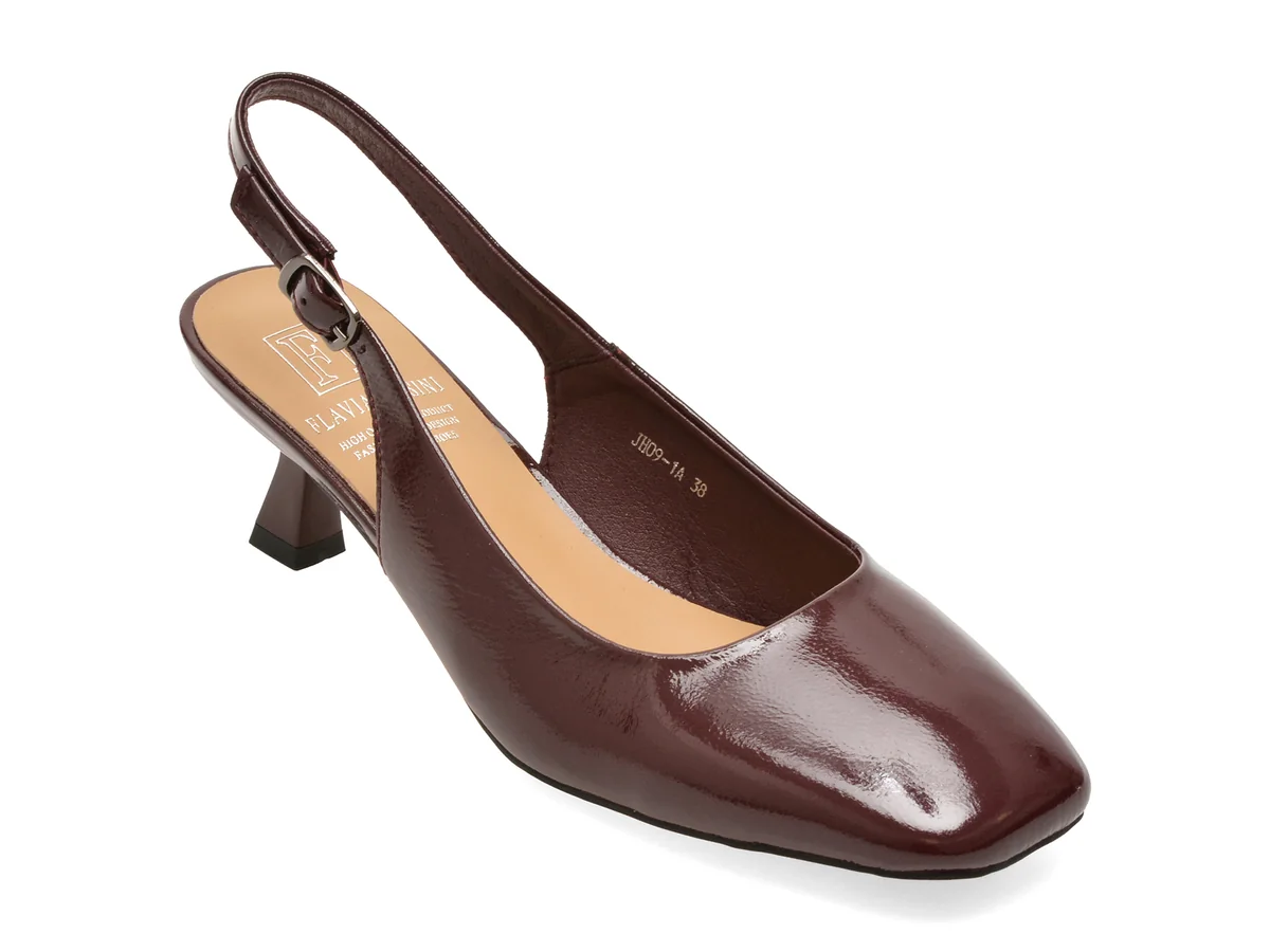 Pantofi eleganti FLAVIA PASSINI visinii, JH09, din piele naturala lacuita