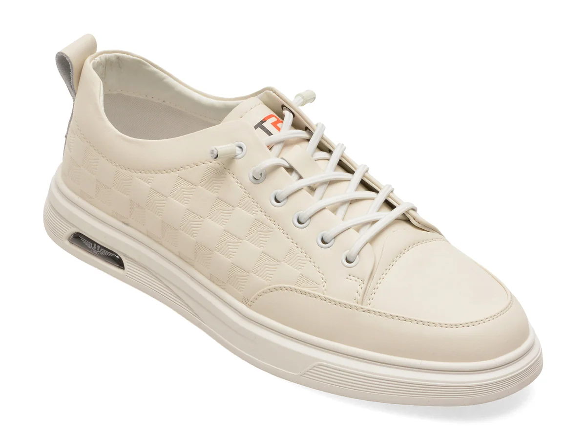 Pantofi sport BITE THE BULLET albi, 70612, din piele naturala