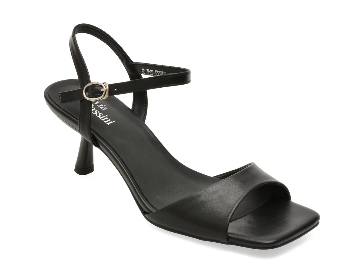 Sandale elegante FLAVIA PASSINI negre, X642, din piele naturala