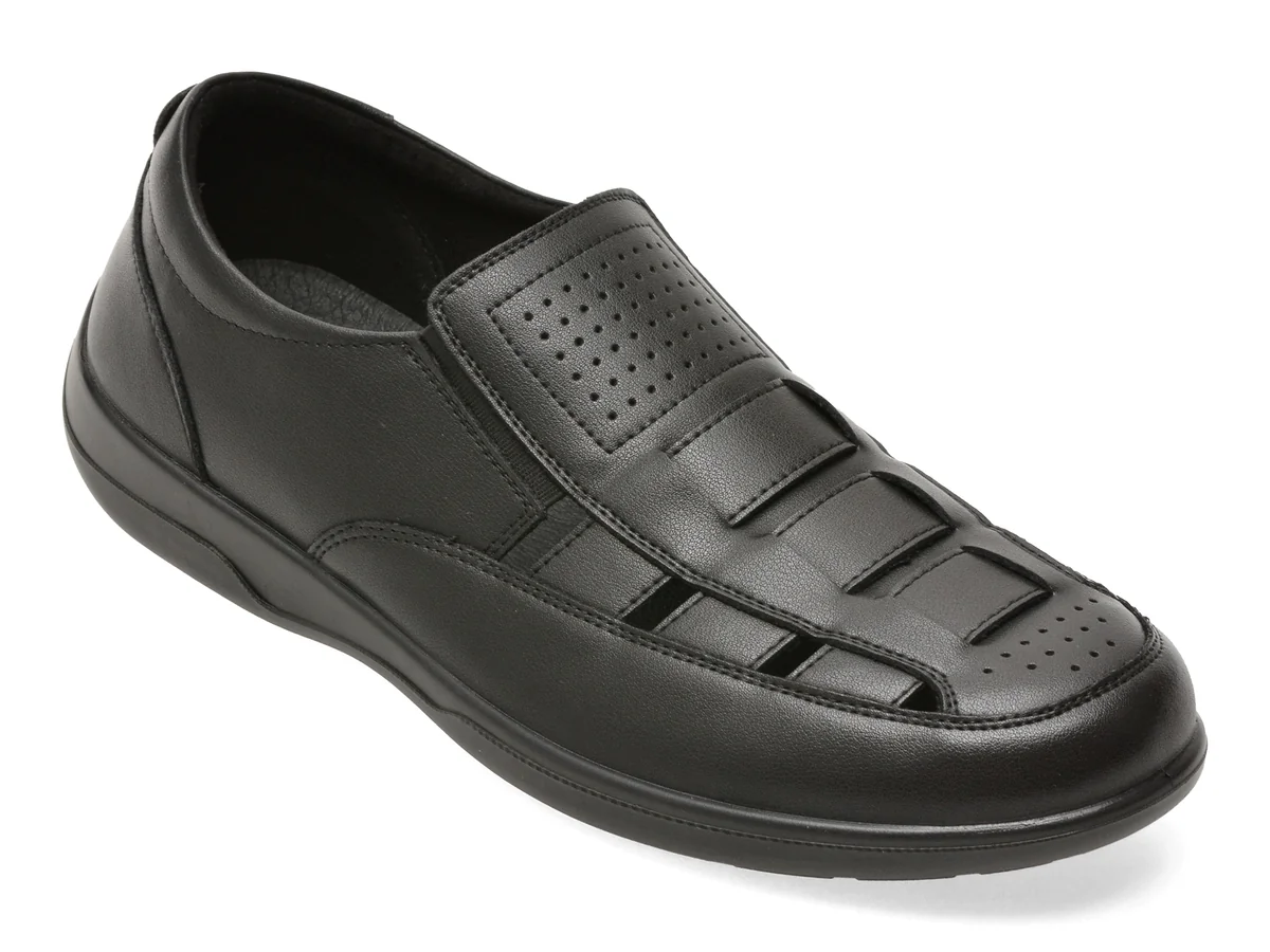 Pantofi BITE THE BULLET negri, 7708, din piele naturala