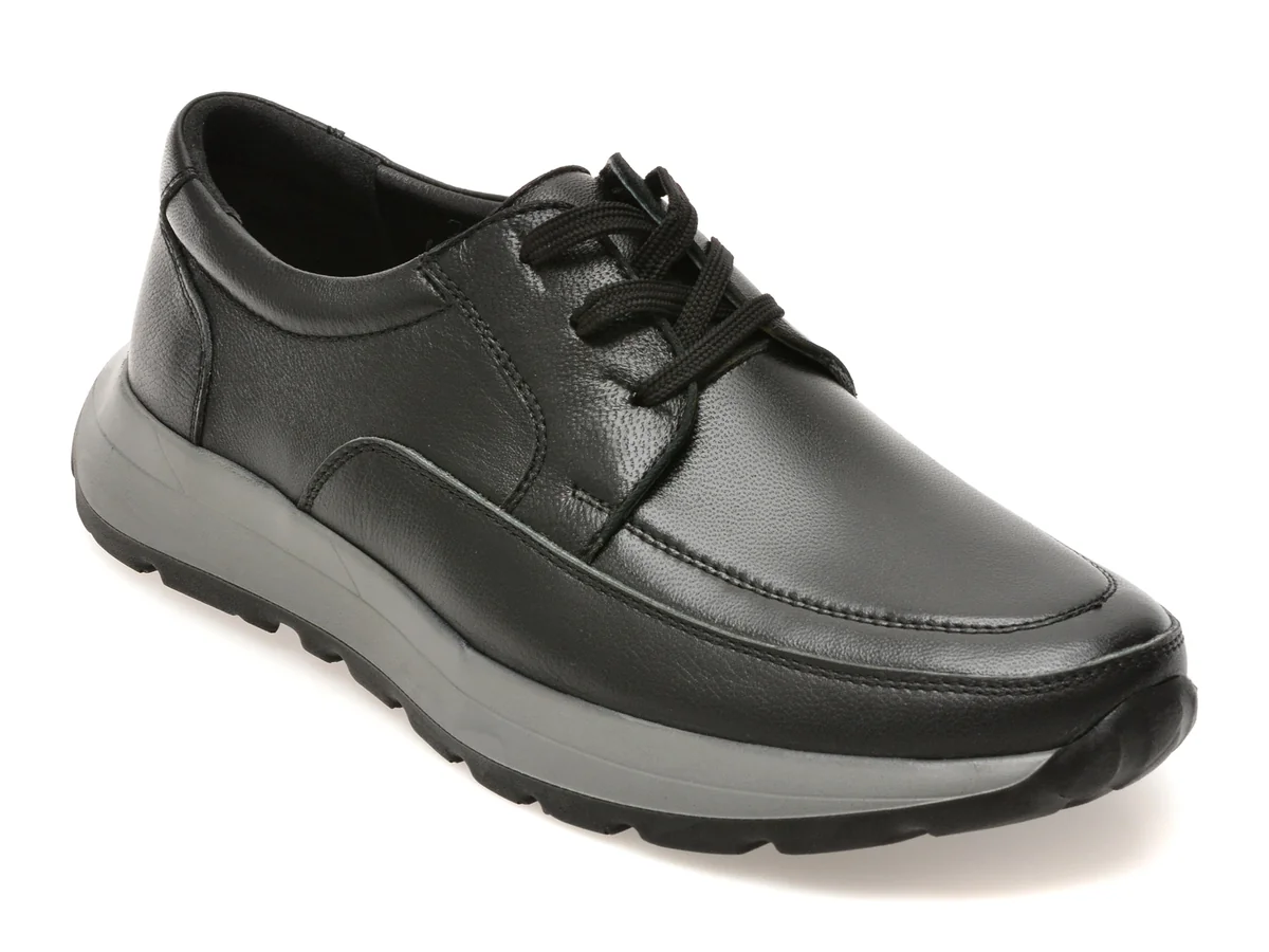 Pantofi sport OTTER negri, DD7016, din piele naturala