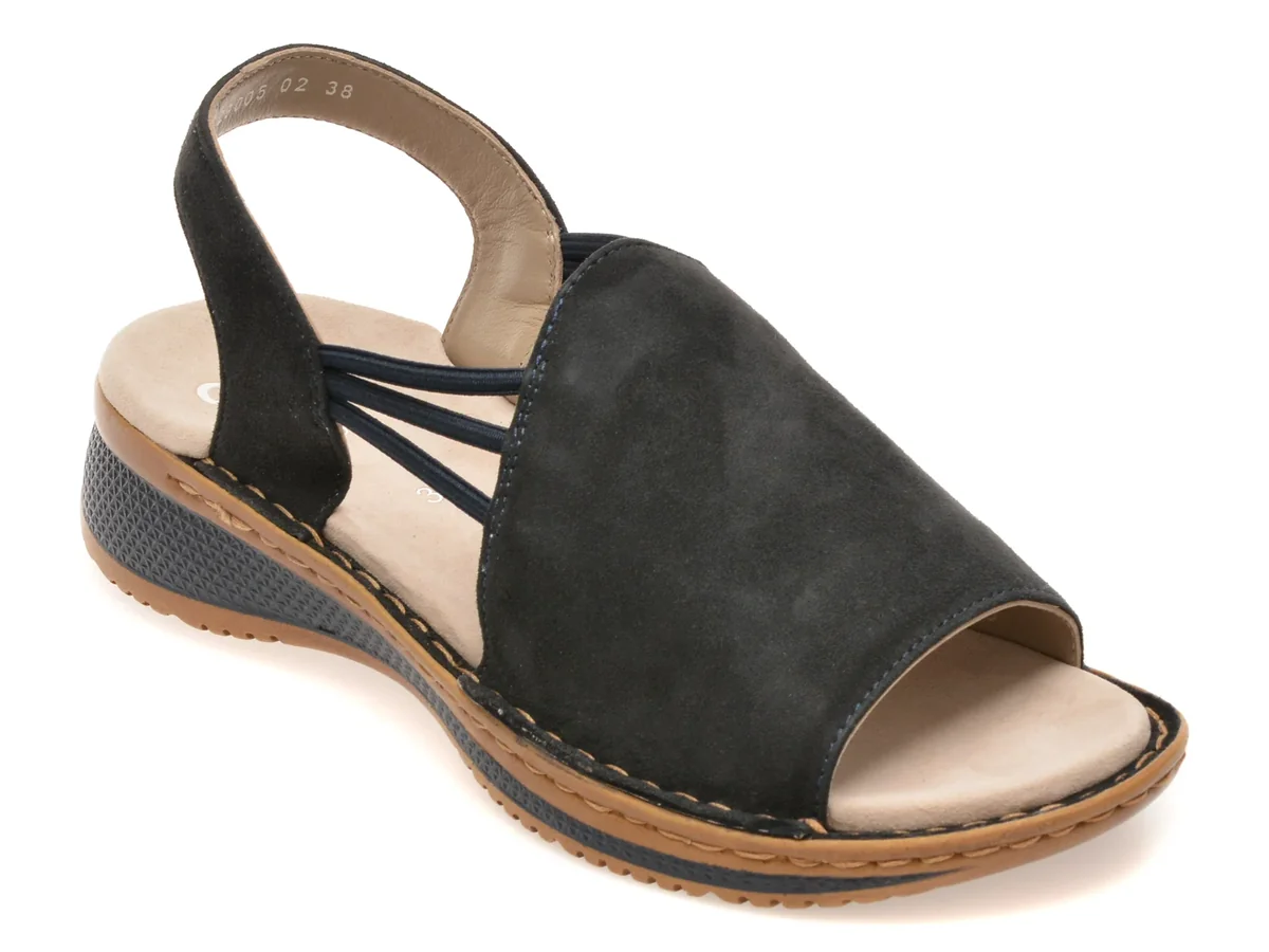 Sandale ARA negre, 29005, din piele intoarsa