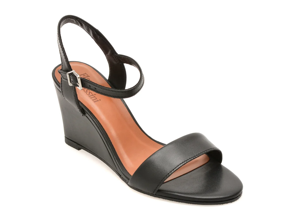 Sandale elegante FLAVIA PASSINI negre, 375021, din piele naturala