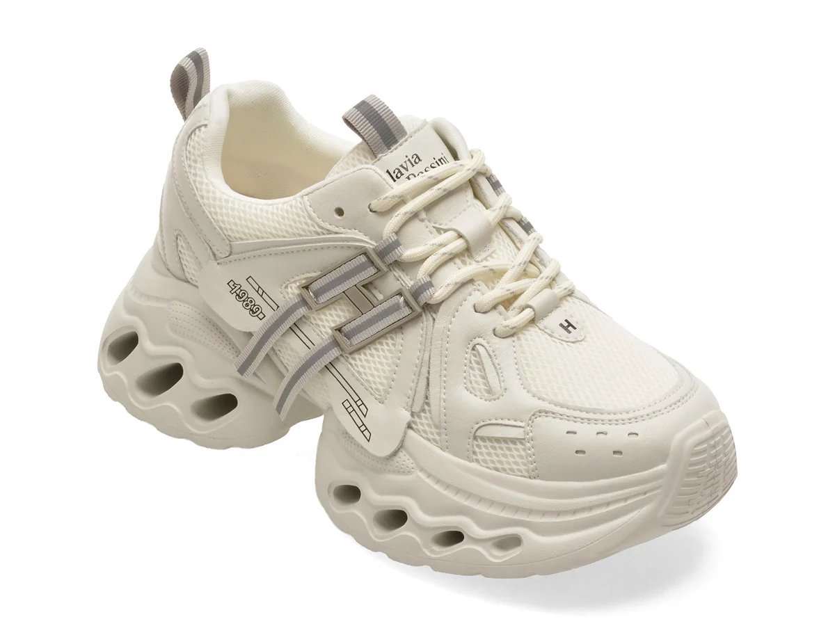 Pantofi sport FLAVIA PASSINI albi, 8820, din material textil