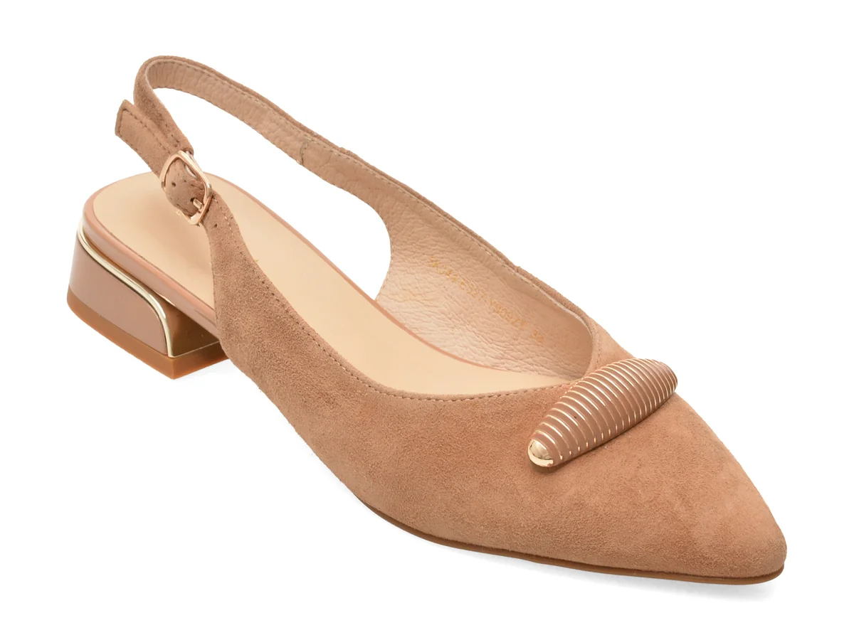Pantofi eleganti EPICA maro, 5K344, din piele intoarsa