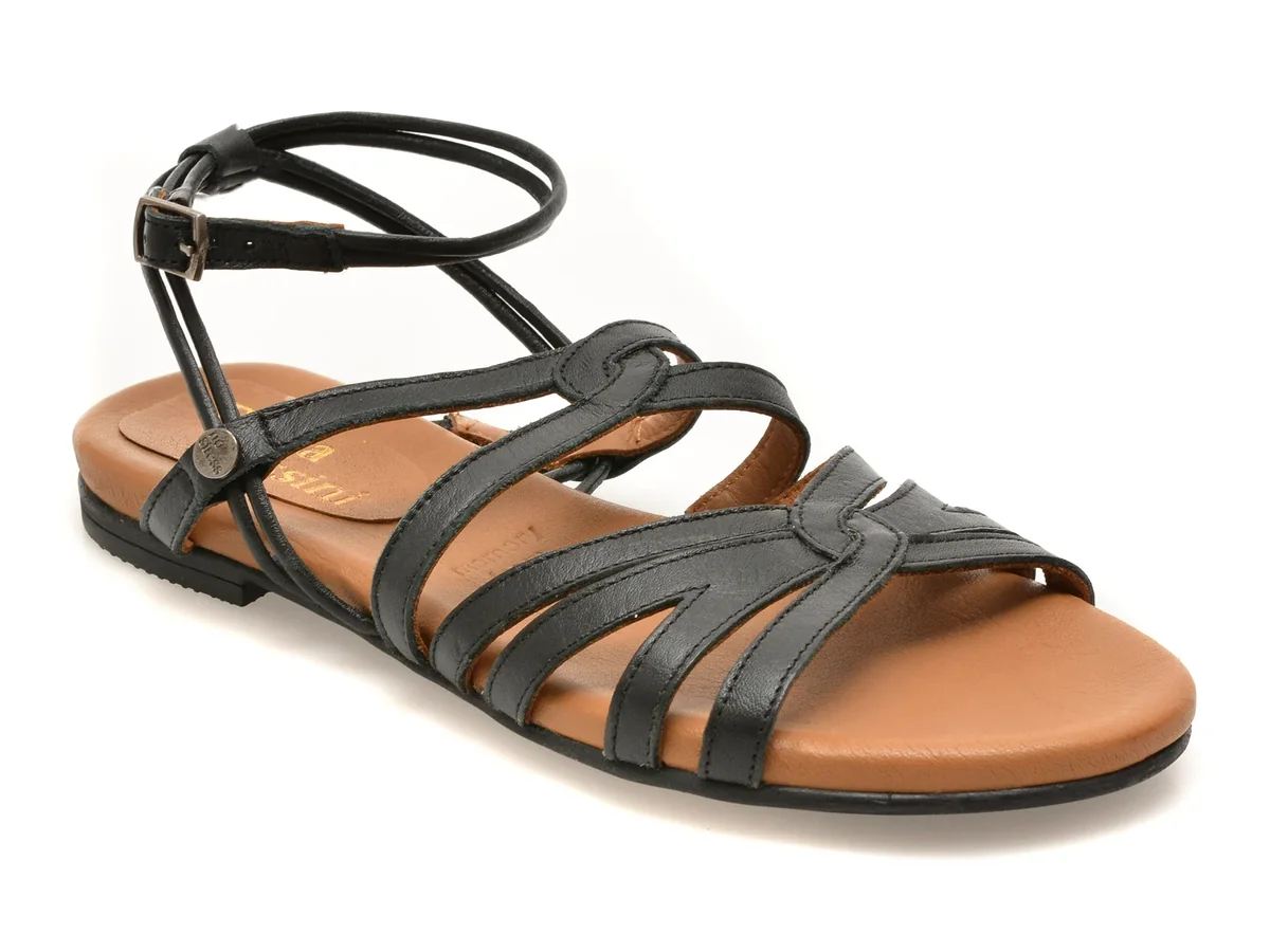 Sandale FLAVIA PASSINI negre, 28382, din piele naturala