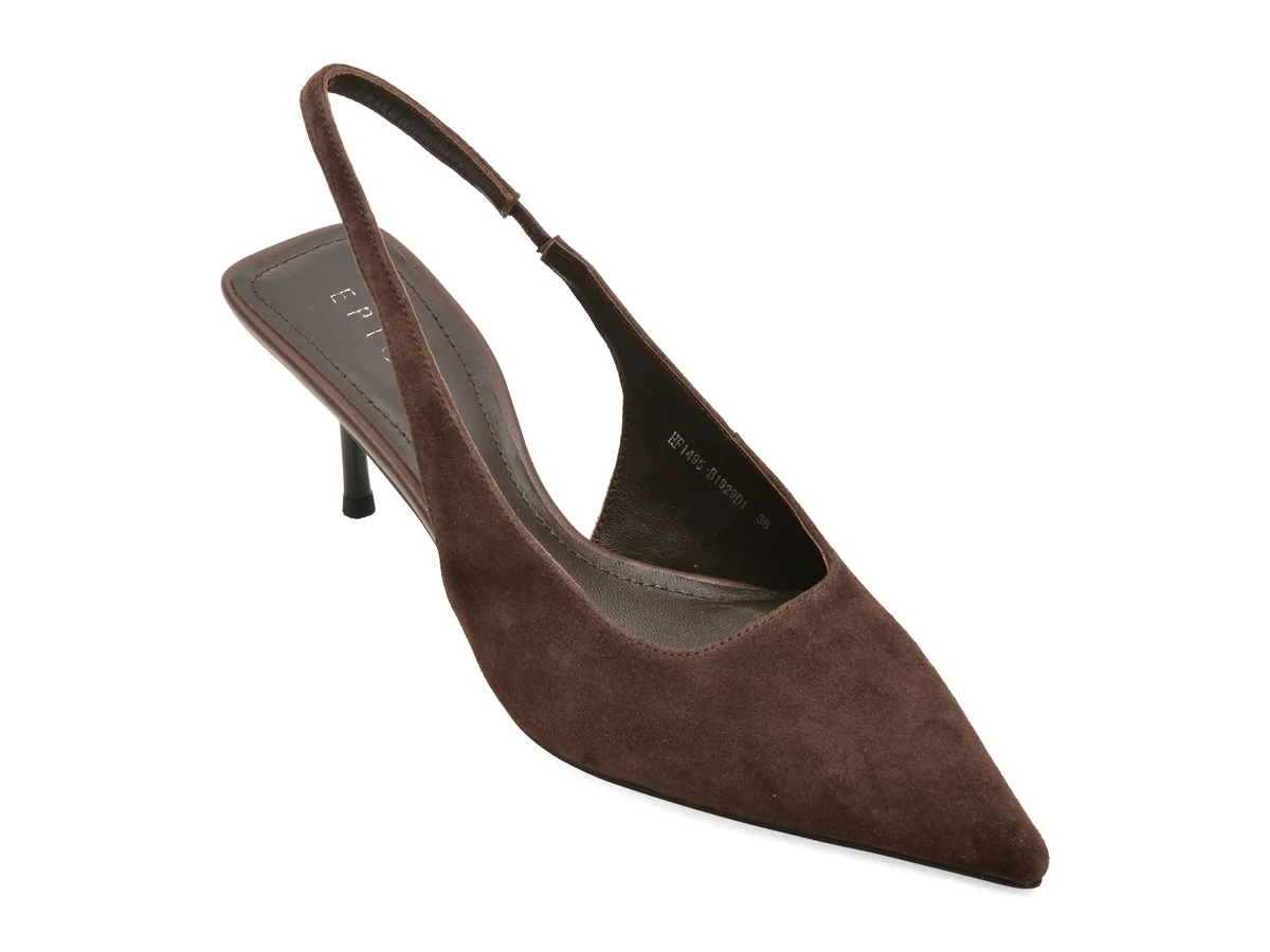 Pantofi eleganti EPICA maro, HF1495, din piele intoarsa