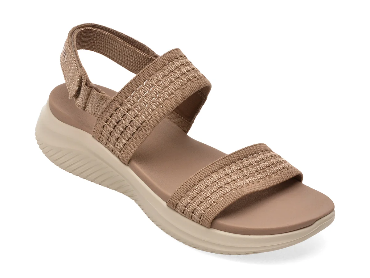 Sandale SKECHERS maro, KZULTRA FLEX 3.0, din material textil