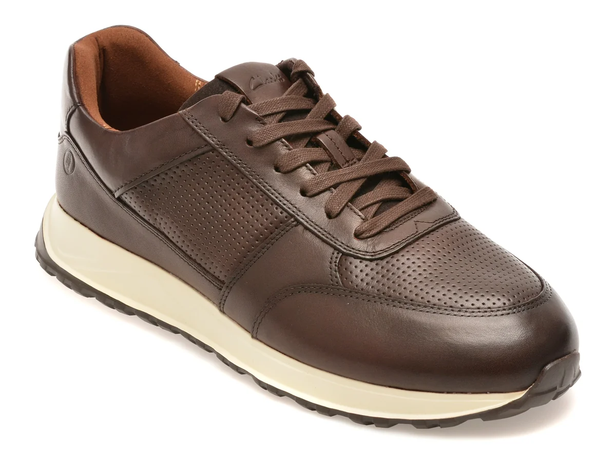 Pantofi sport CLARKS maro, RADWELL TIE, din piele naturala