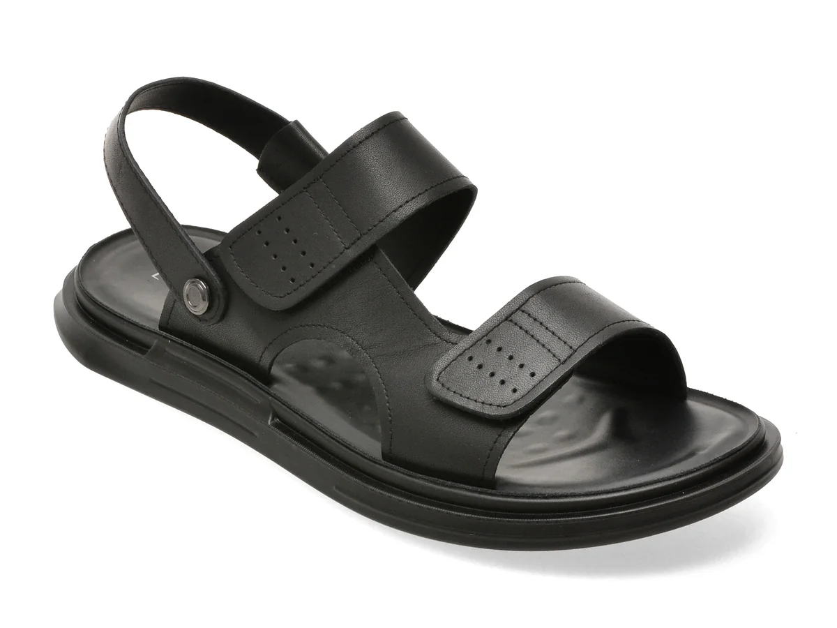 Sandale EPICA negre, 36701, din piele naturala