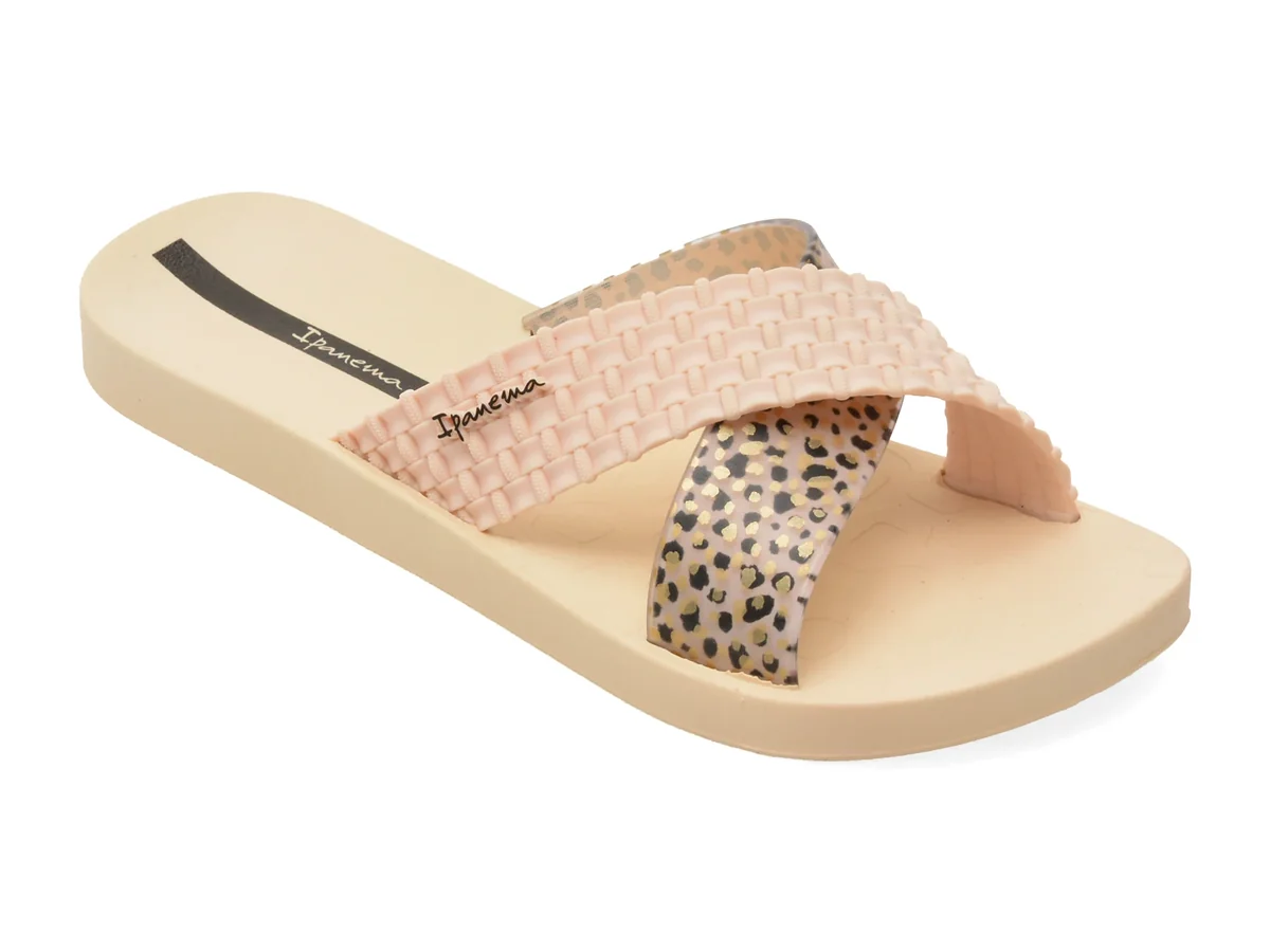Papuci IPANEMA bej, SENSE SLIDE , din pvc