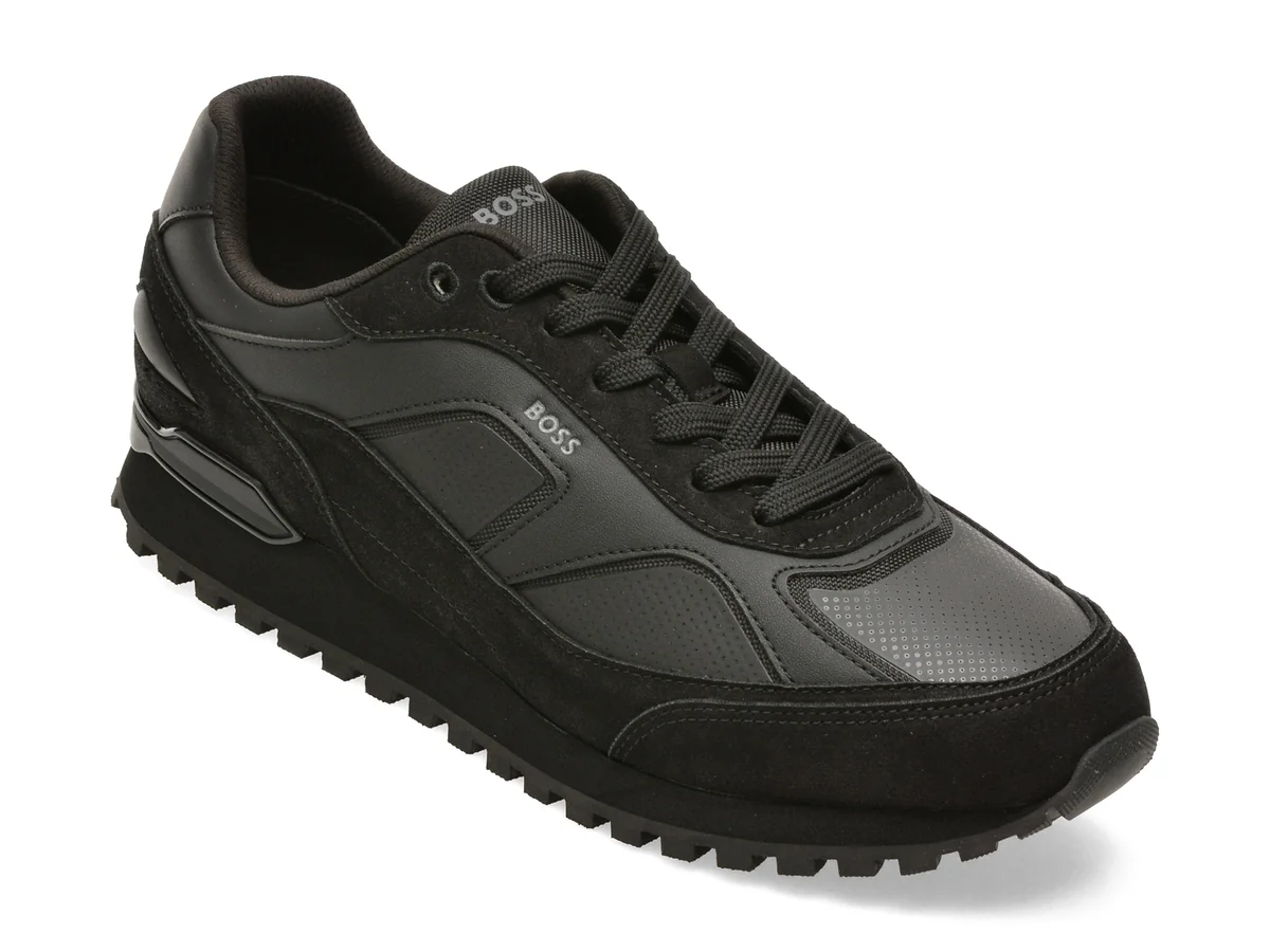 Pantofi sport BOSS negri, 8929, din piele ecologica