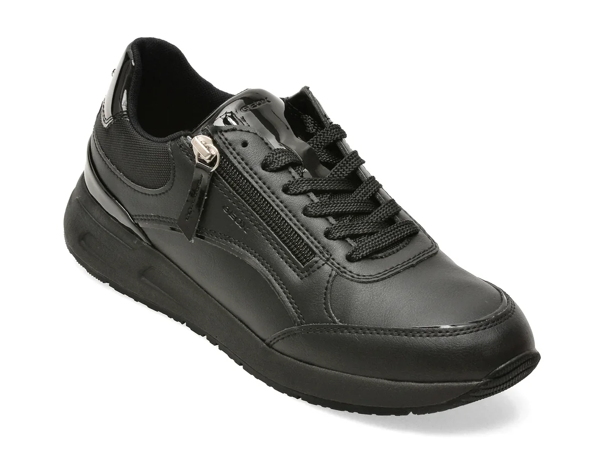 Pantofi sport GEOX negri, D65NQB, din piele ecologica
