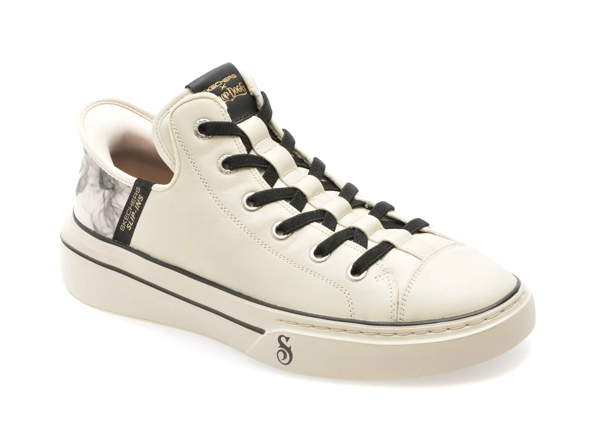 Pantofi Sport Skechers Bej, Snoop One, Din Piele Naturală