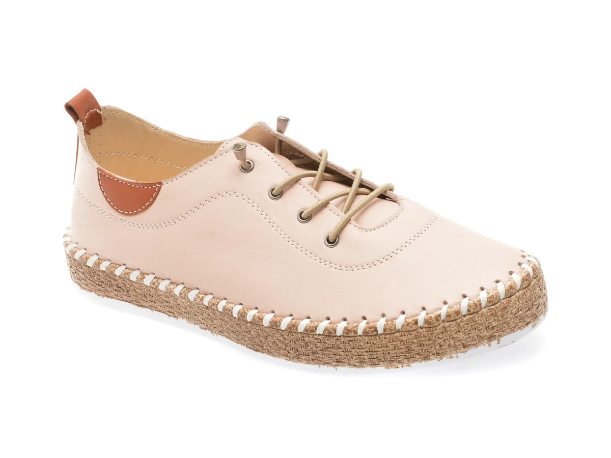Pantofi Evida Nude, EVHT301, Din Piele Naturala