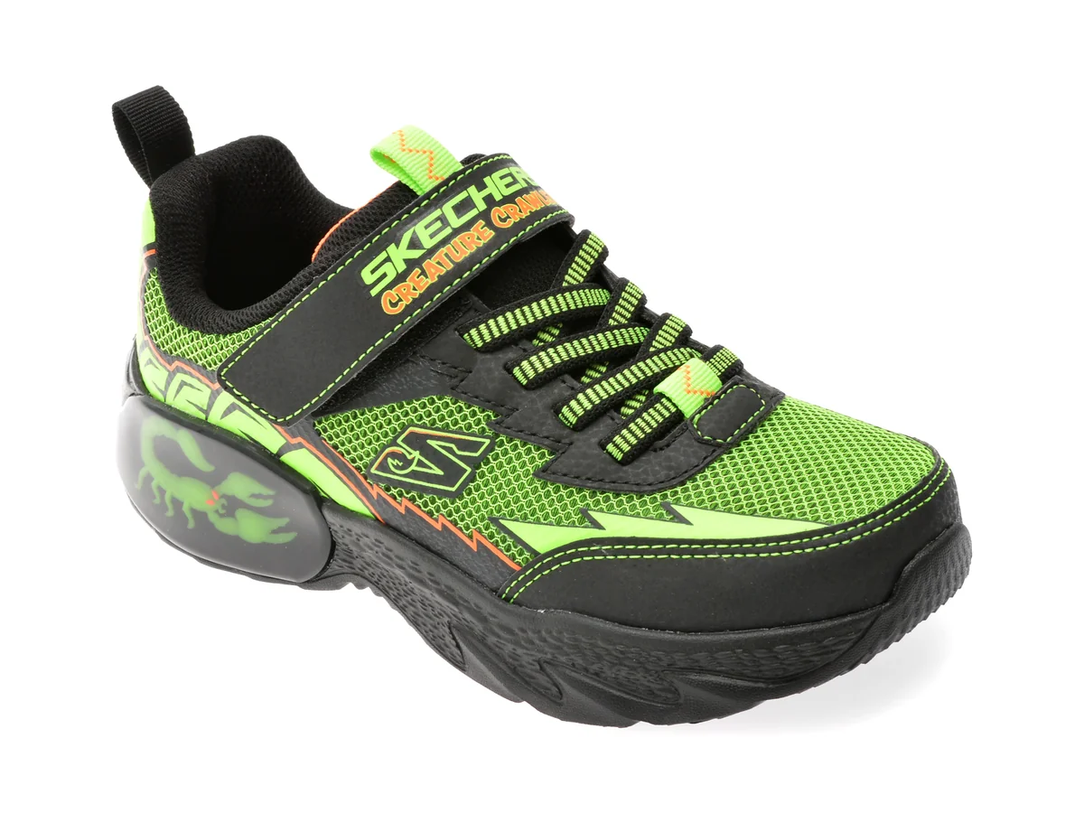 Pantofi Sport Skechers Verzi, CREATURE-CRAWLERS, Din Material Textil