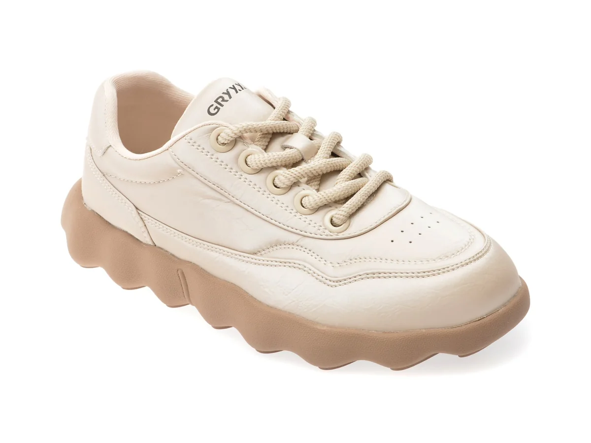 Pantofi Sport GRYXX Nude, 91652, Din Piele Ecologica