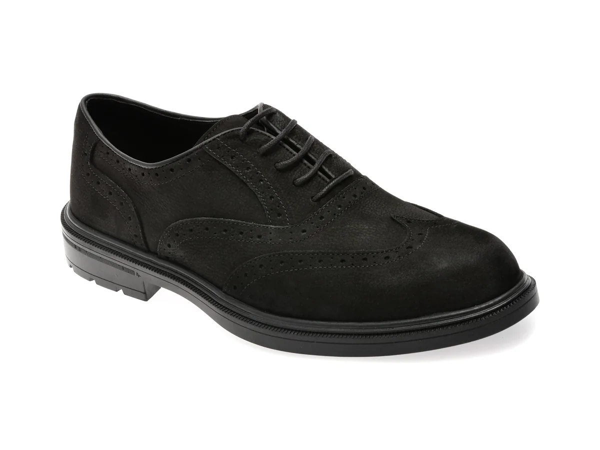 Pantofi Eleganti Bite The Bullet Negri, EF88, Din Nabuc