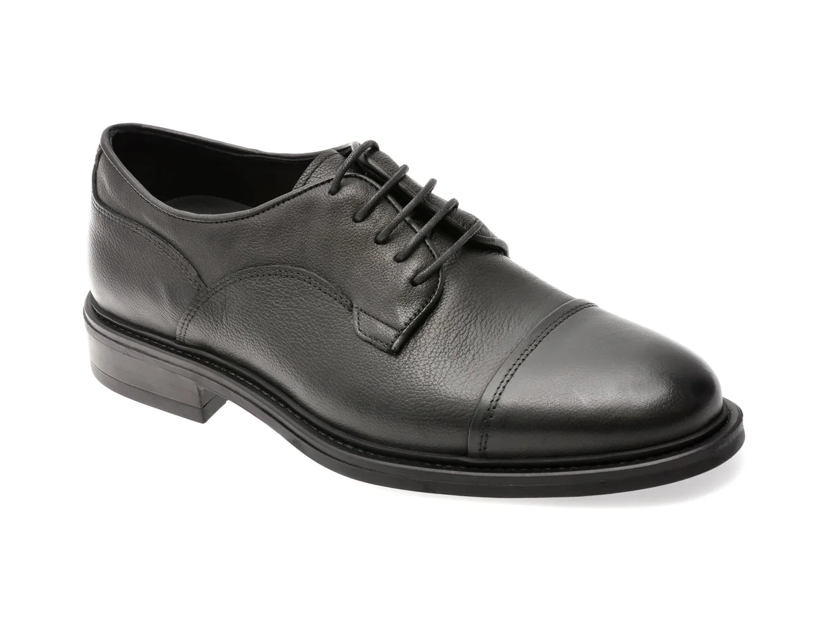 Pantofi Eleganti OTTER Negri, 2388, Din Piele Naturala