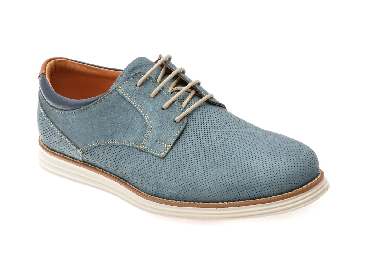 Pantofi Otter Albastri, A36, Din Nabuc