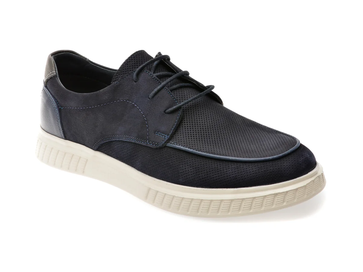 Pantofi Otter Bleumarin, 4193, Din Nabuc