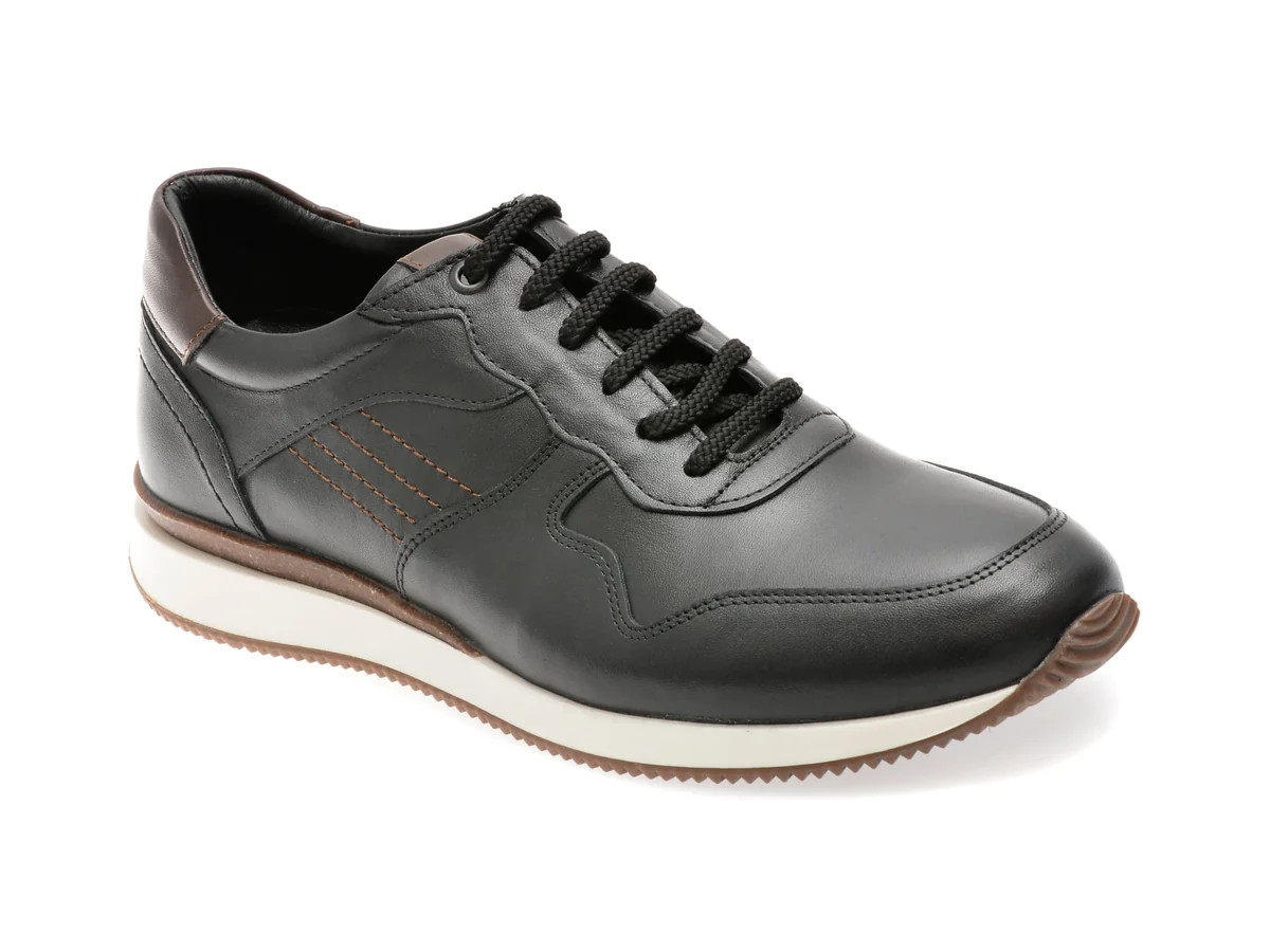 Pantofi Sport Bite The Bullet Negri, 231107, Din Piele Naturala