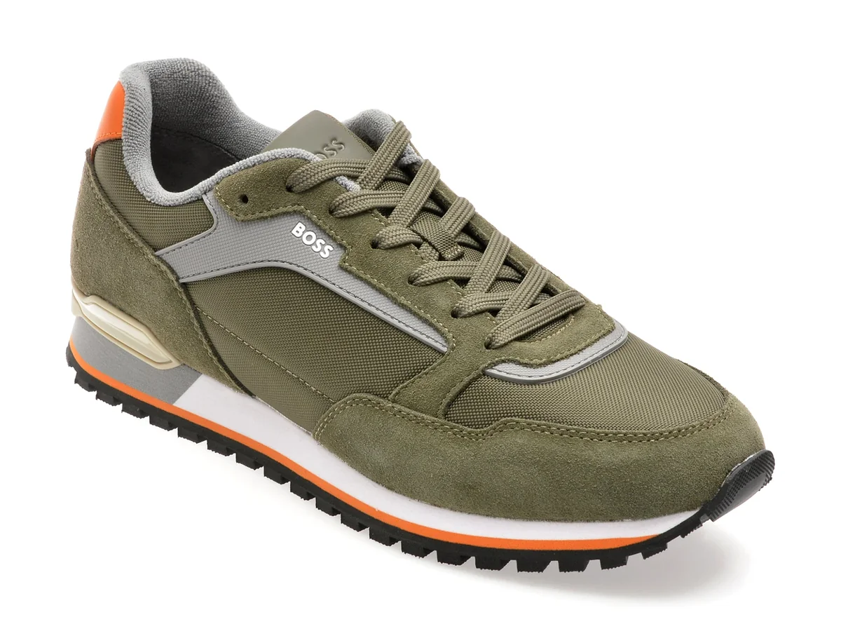 Pantofi Sport BOSS Kaki, 3221, Din Material Textil