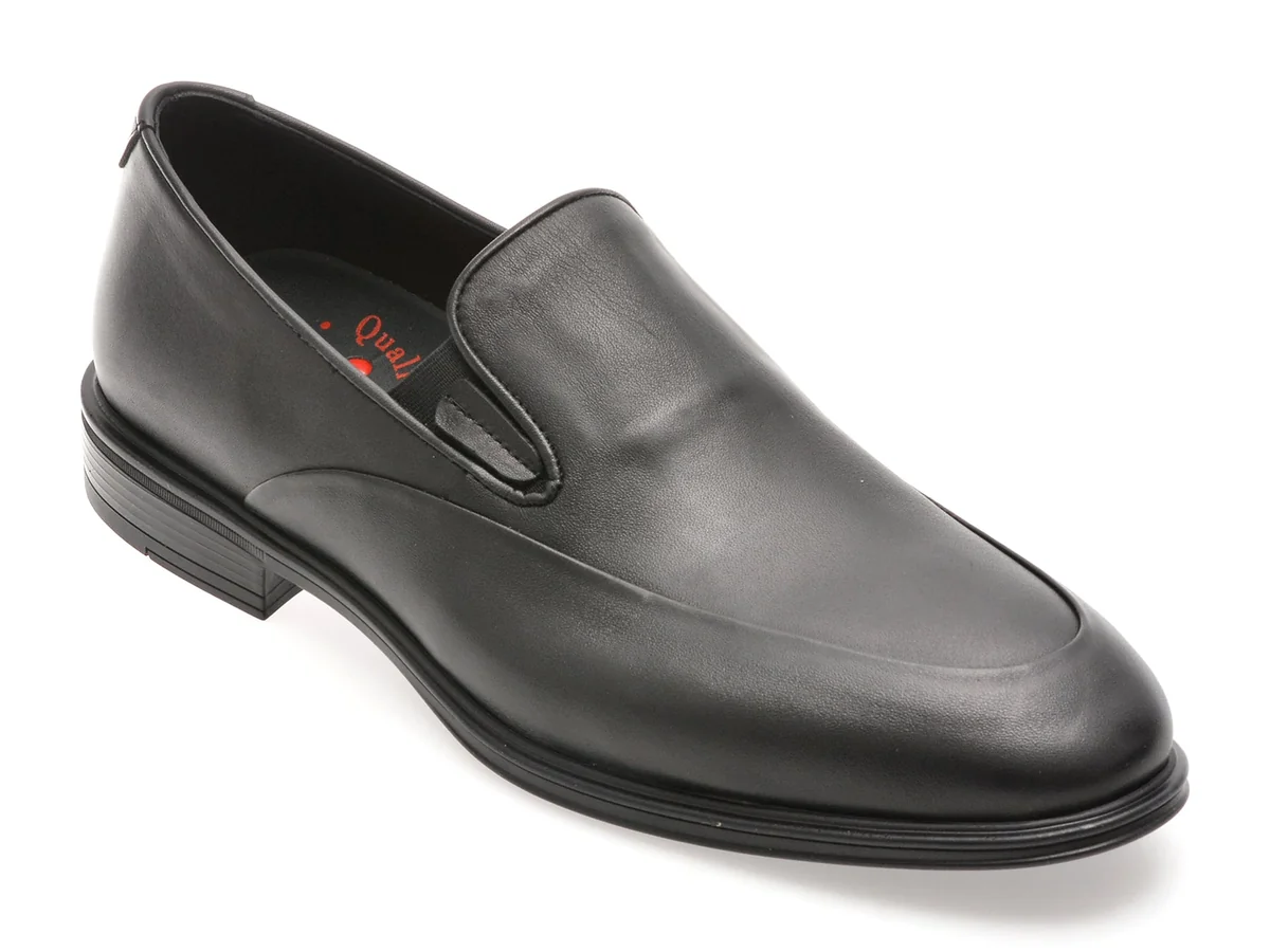 Mocasini Otter Negri, 400306, Din Piele Naturala