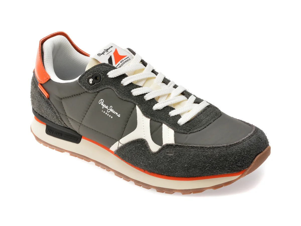 Pantofi Sport Pepe Jeans Gri, Brit Fly, Din Material Textil