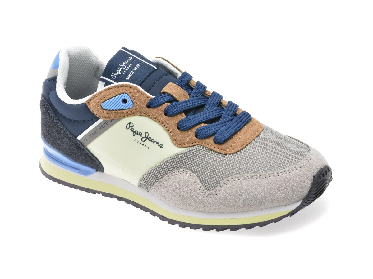Pantofi Sport Pepe Jeans Gri, London Life, Din Material Textil