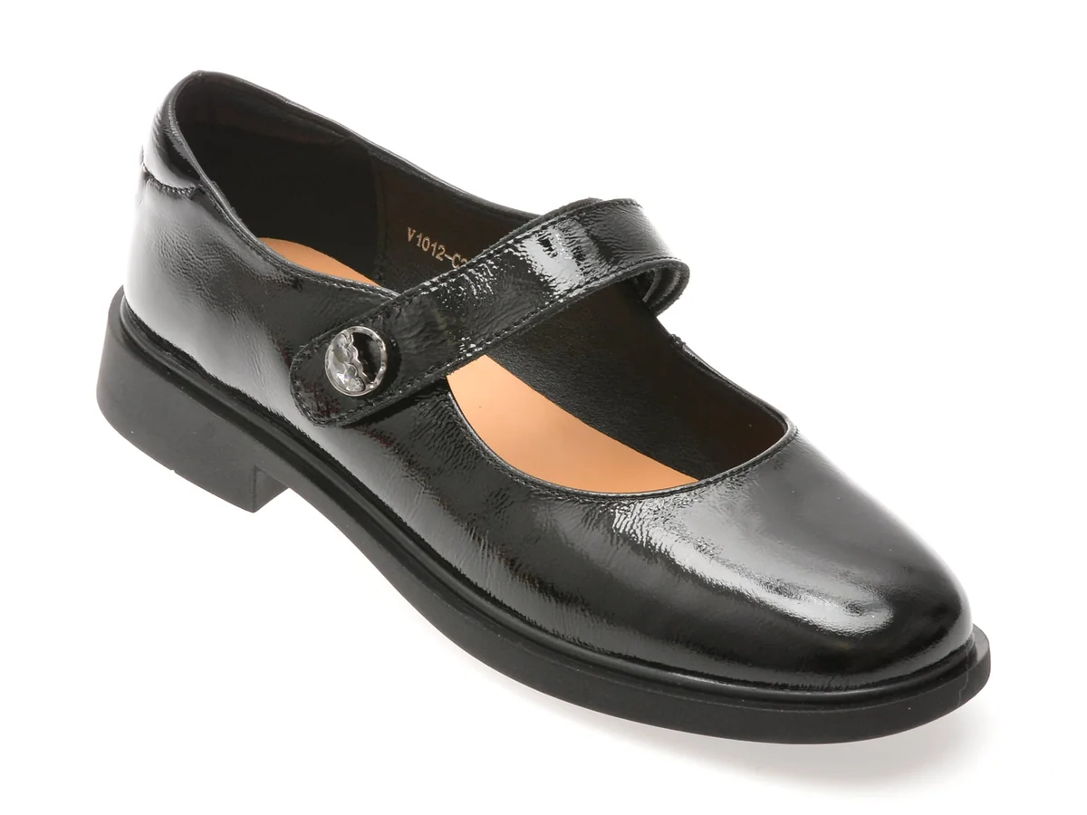 Pantofi Gryxx Negri, 1012C25, Din Piele Naturală Lăcuită