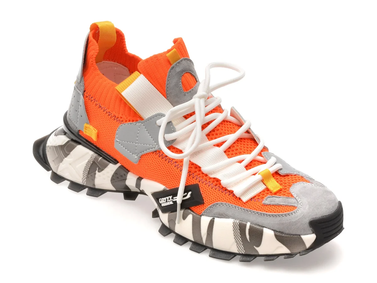 Pantofi Sport GRYXX Portocalii, 18159, Din Material Textil