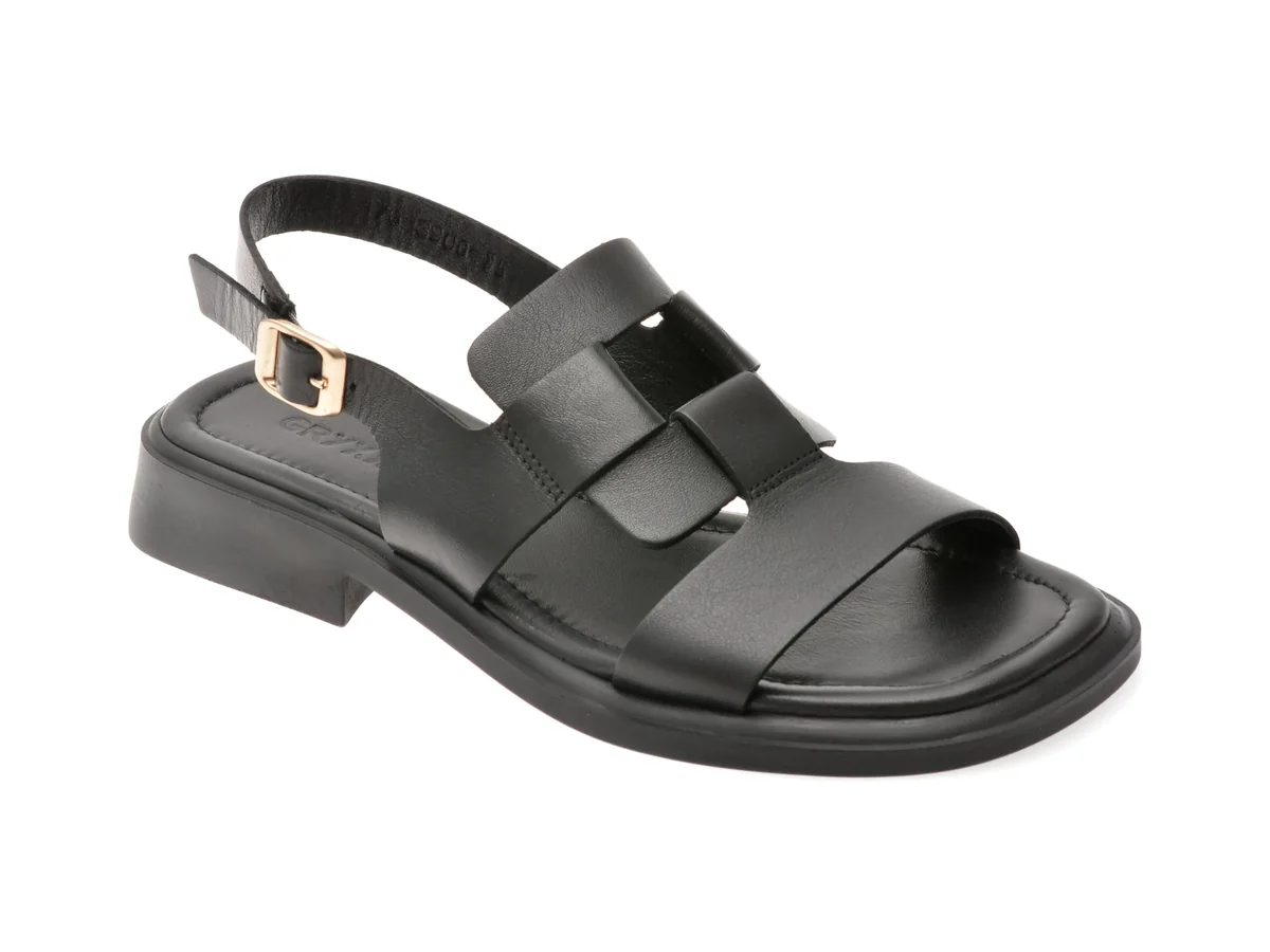 Sandale GRYXX Negre, 1763900, Din Piele Naturala