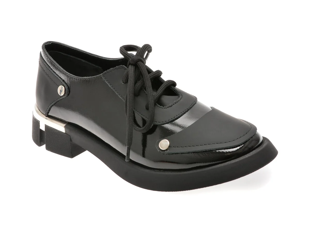 Pantofi GRYXX Negri, ZIMBASIZ, Din Piele Naturală Lăcuită