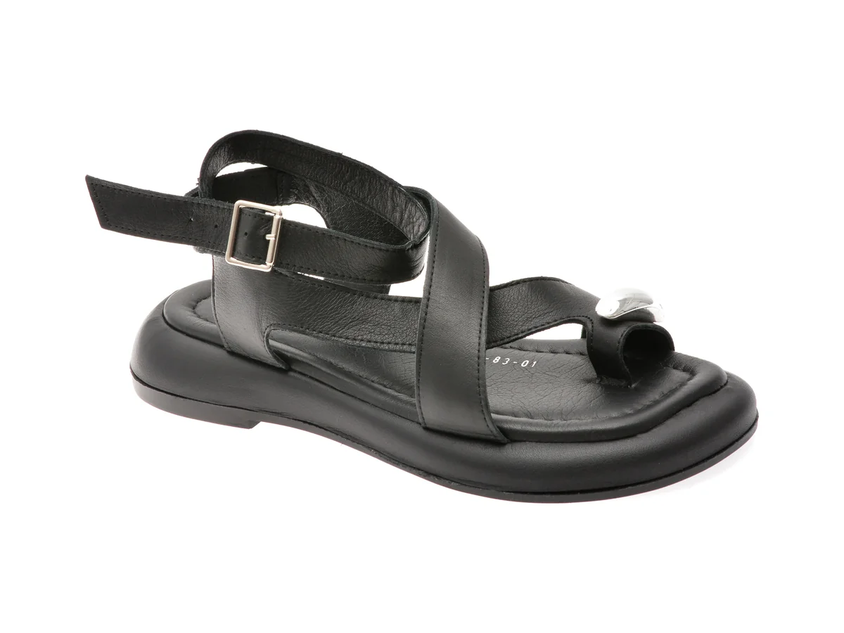 Sandale GRYXX Negre, 47183, Din Piele Naturala