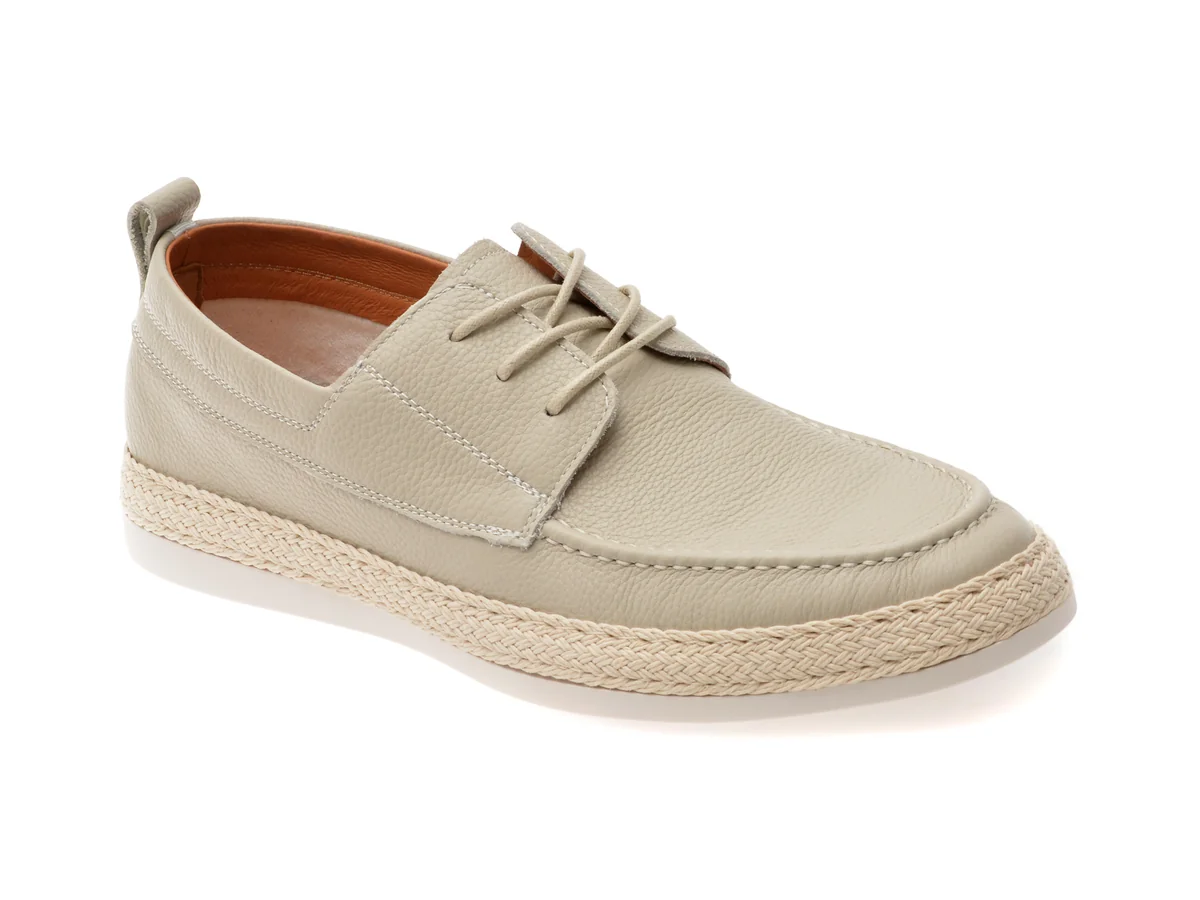 Pantofi Epica Gri, 937, Din Piele Naturala