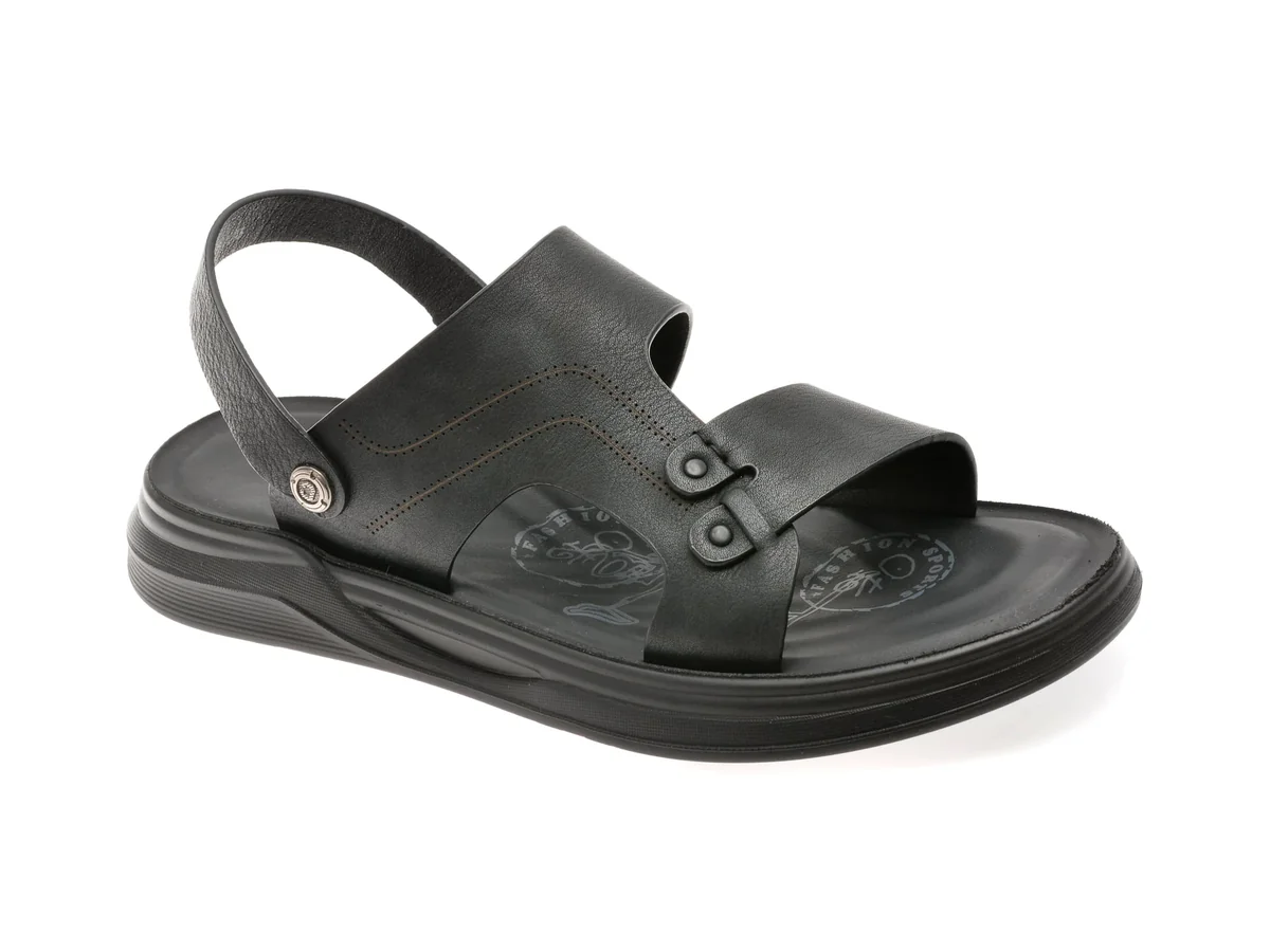Sandale GRYXX Negre, 53C51, Din Piele Naturala