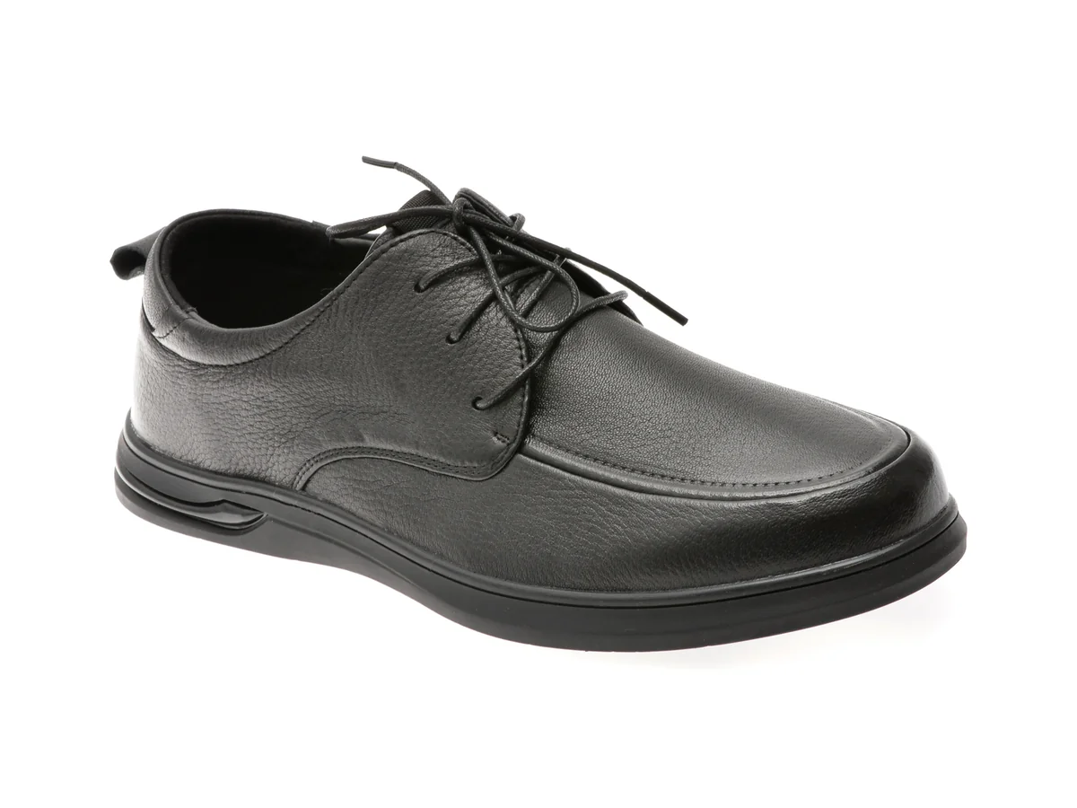 Pantofi Gryxx Negri, S5006, Din Piele Naturala
