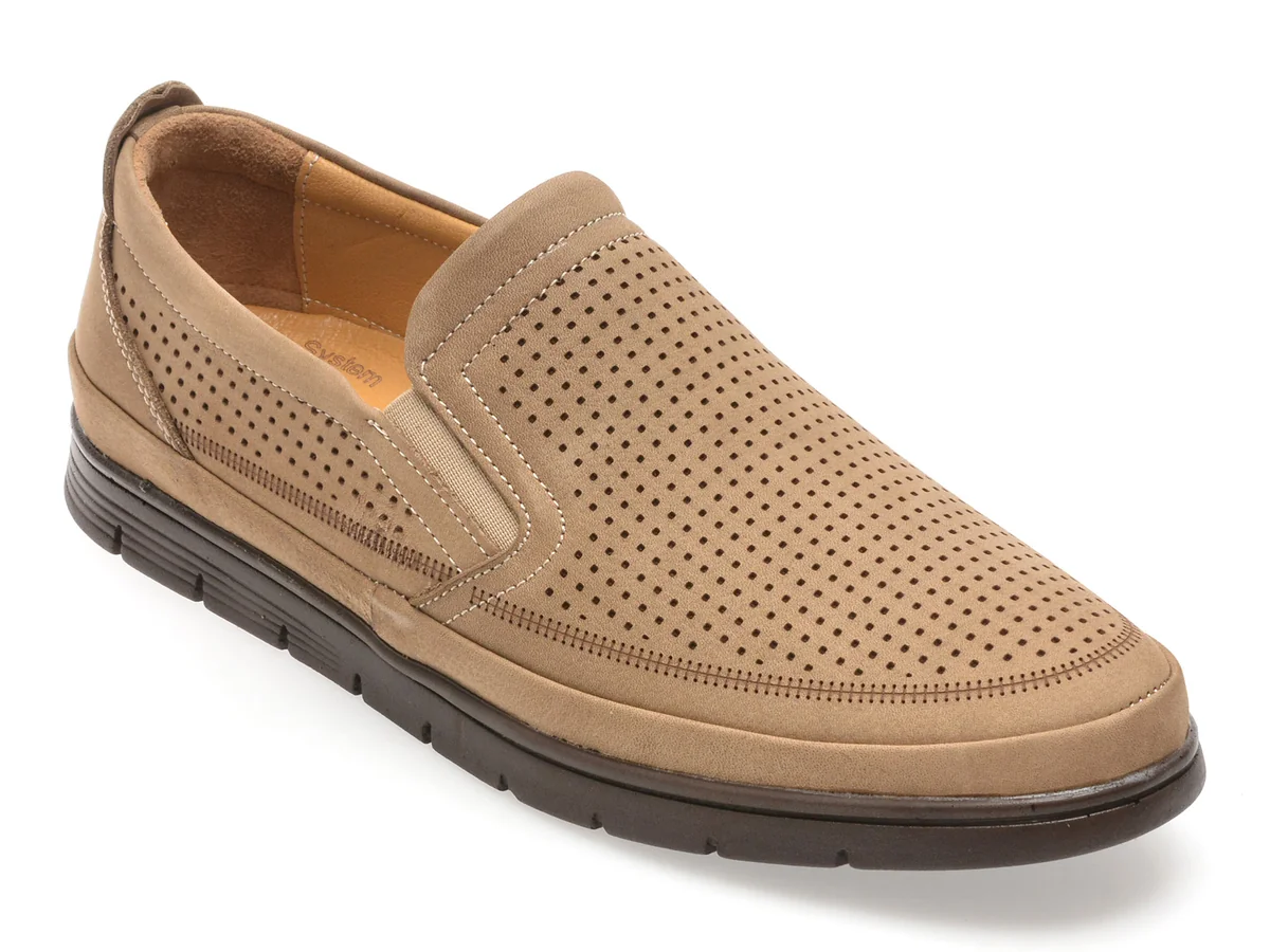 Mocasini Bite The Bullet Gri, SH7501, Din Nabuc