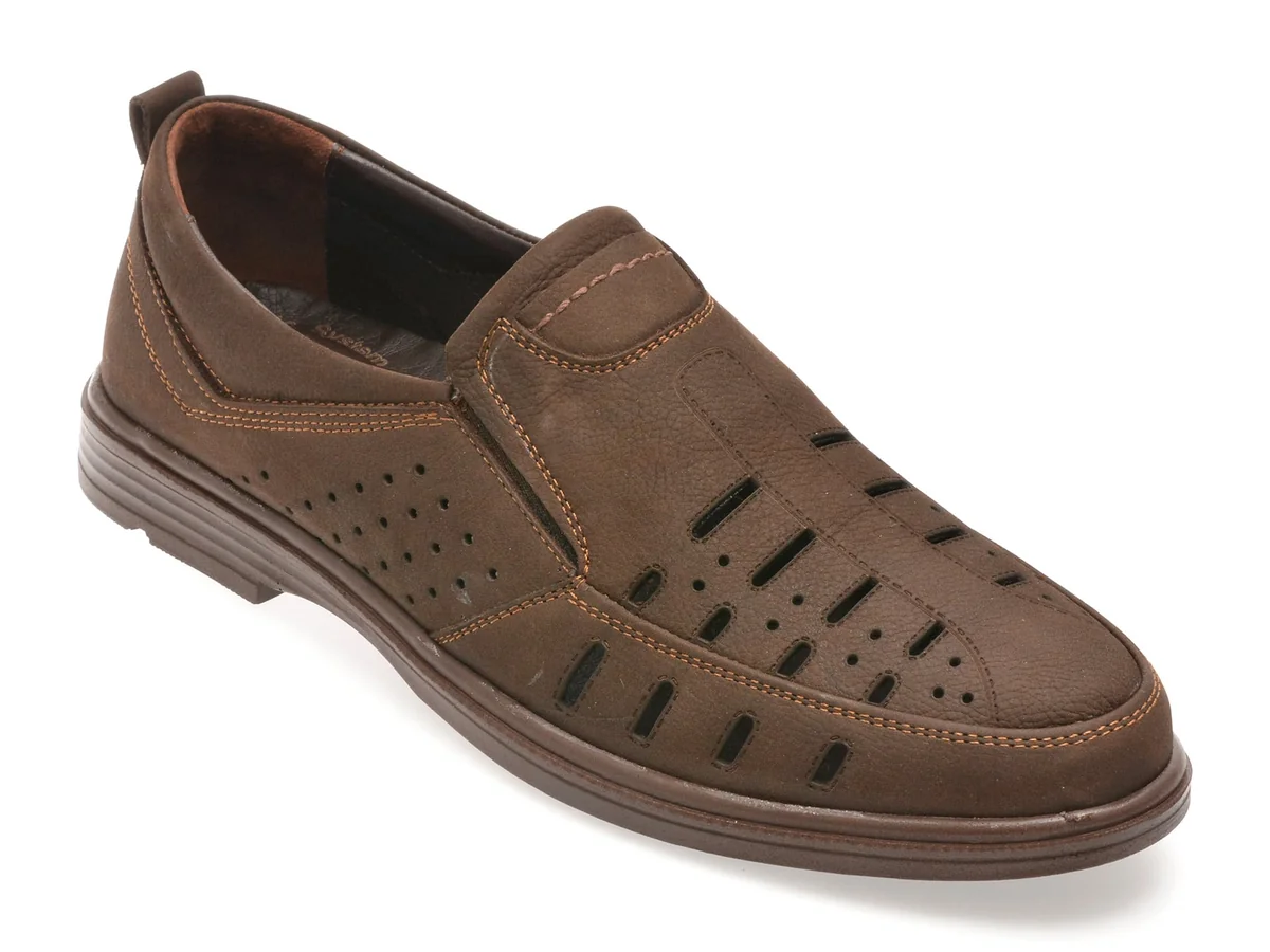Pantofi Bite The Bullet Maro, SH8501, Din Nabuc
