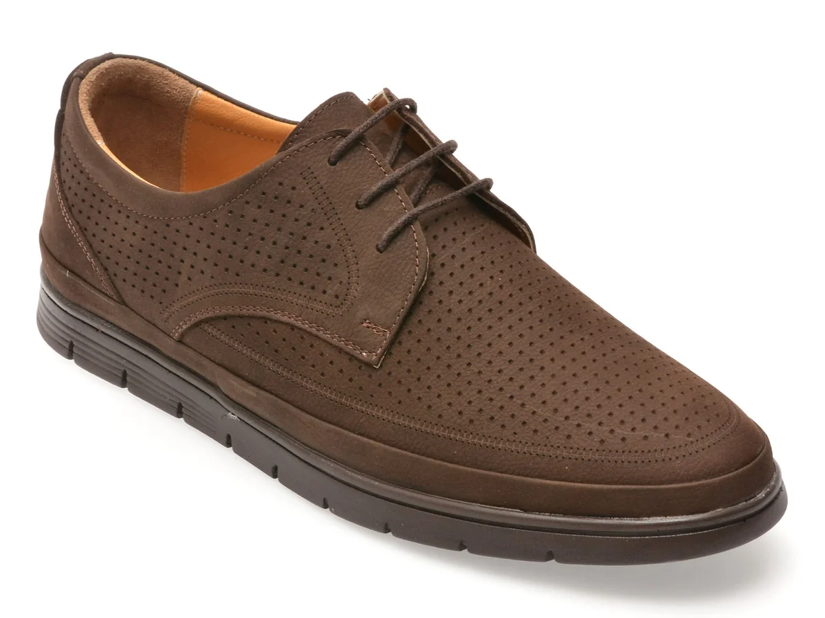 Pantofi Bite The Bullet Maro, SH7502, Din Nabuc