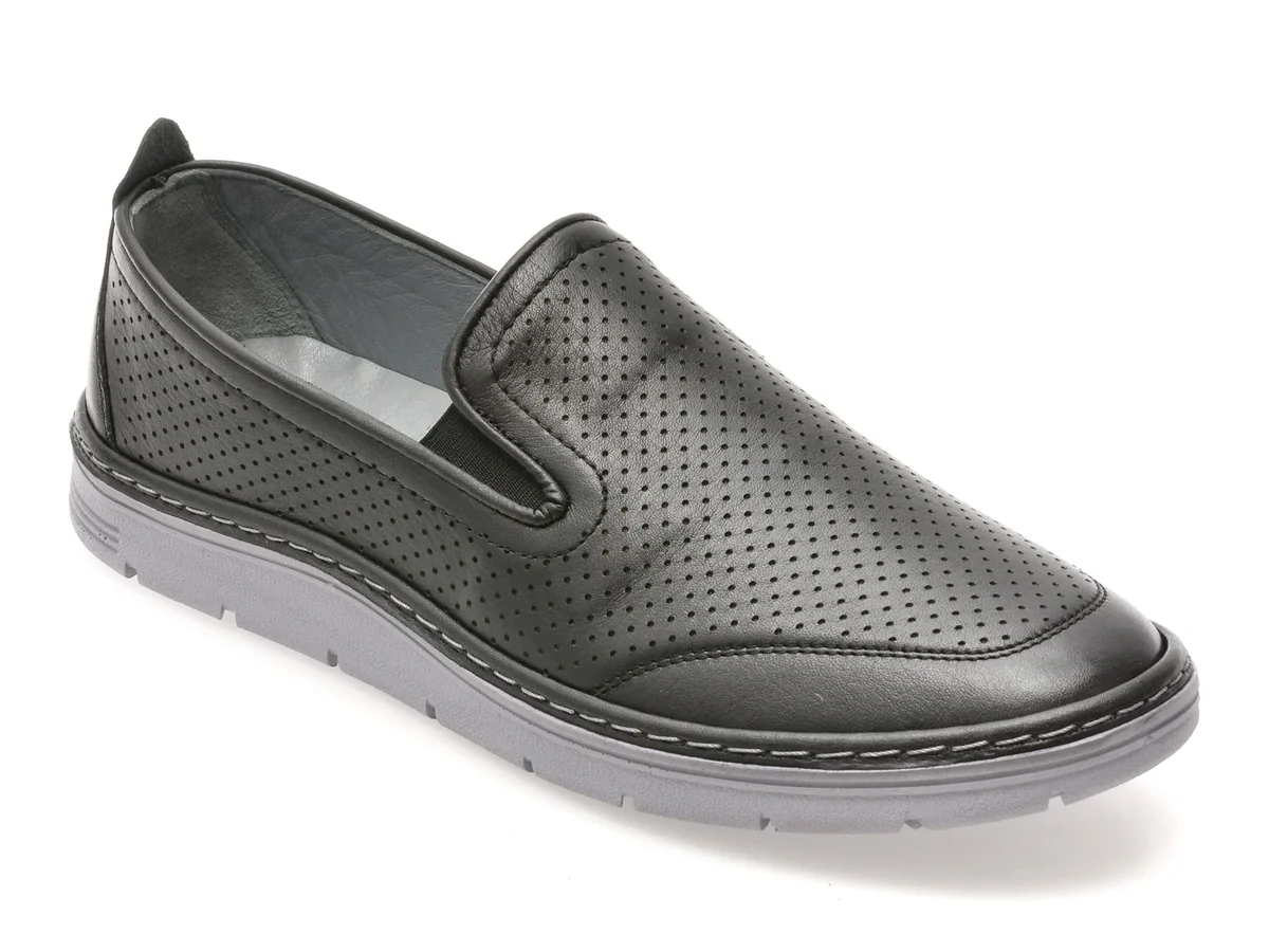 Mocasini Bite The Bullet Negri, NR203E, Din Piele Naturală