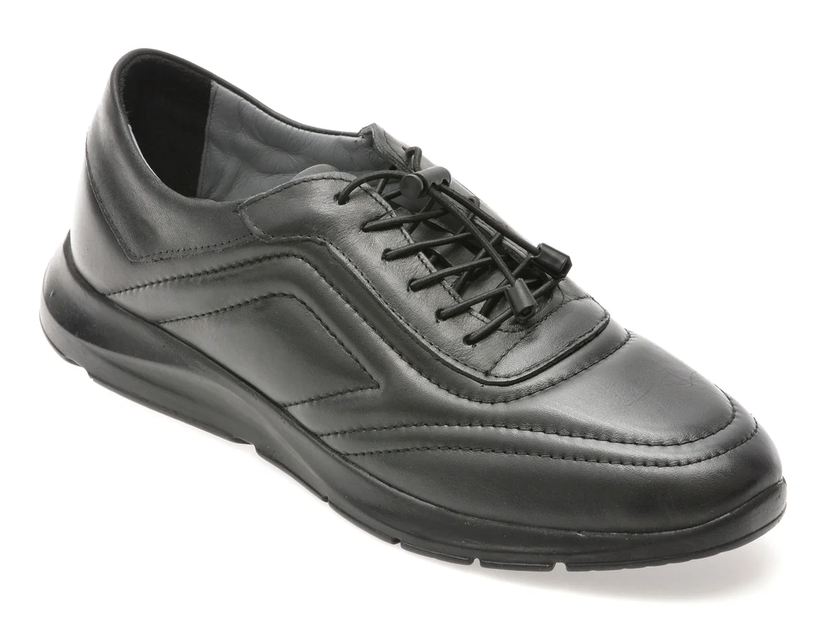 Pantofi Sport Bite The Bullet Negri, OY300, Din Piele Naturala