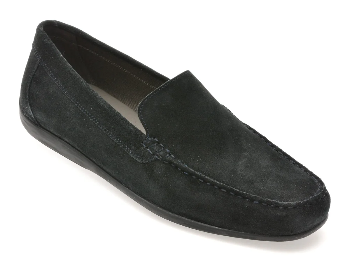 Mocasini Geox Bleumarin, U450WB, Din Piele Intoarsa