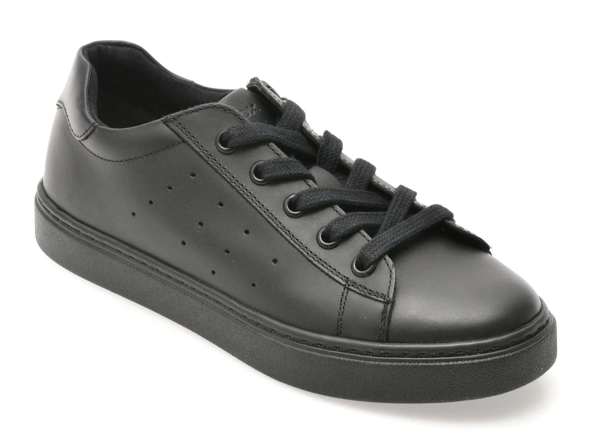 Pantofi Sport Geox Negri, J45ECA, Din Piele Naturala