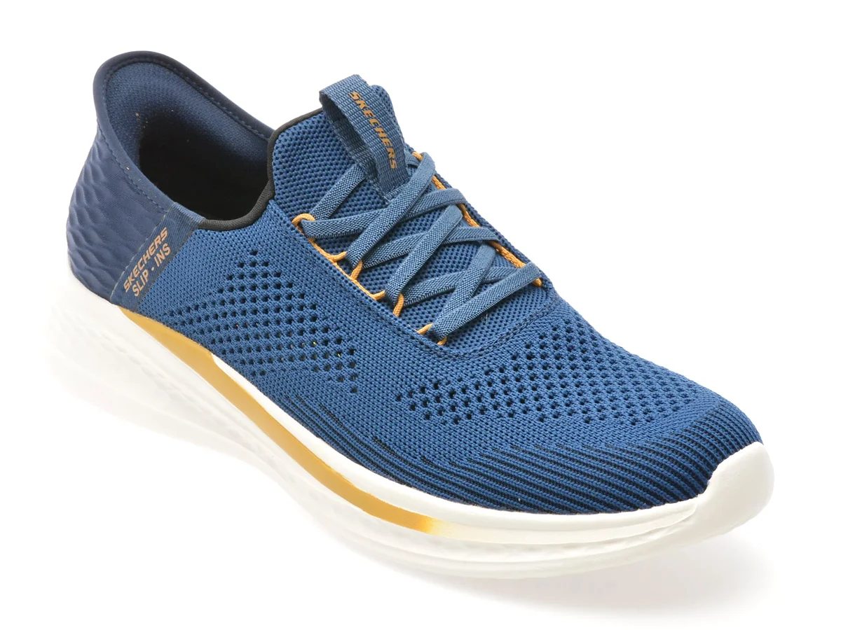 Pantofi Sport SKECHERS Albastri, SLADE, Din Material Textil