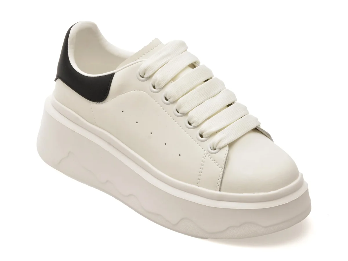 Pantofi Sport Gryxx Alb-Negru, 3F612, Din Piele Naturala